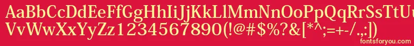 KozminproBold Font – Yellow Fonts on Red Background