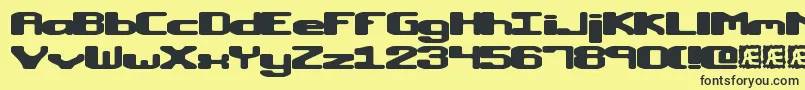 MacropsiaBrk Font – Black Fonts on Yellow Background