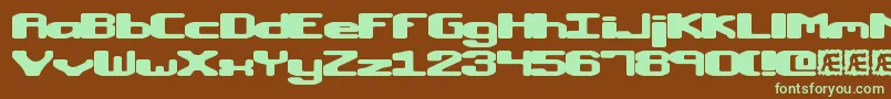 MacropsiaBrk Font – Green Fonts on Brown Background