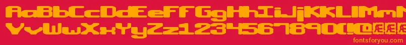 MacropsiaBrk Font – Orange Fonts on Red Background