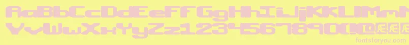 MacropsiaBrk Font – Pink Fonts on Yellow Background