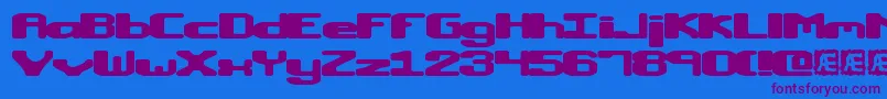 MacropsiaBrk Font – Purple Fonts on Blue Background