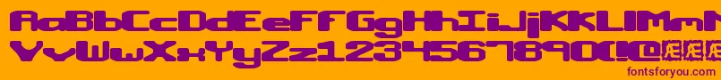 MacropsiaBrk Font – Purple Fonts on Orange Background