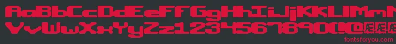 フォントMacropsiaBrk – 黒い背景に赤い文字