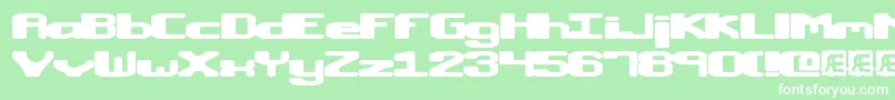 MacropsiaBrk Font – White Fonts on Green Background