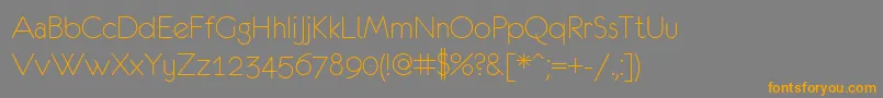 EurofurenceLight Font – Orange Fonts on Gray Background