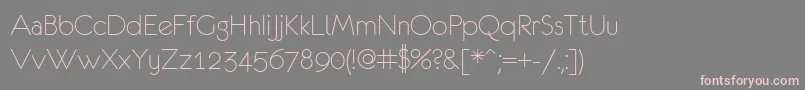 EurofurenceLight Font – Pink Fonts on Gray Background