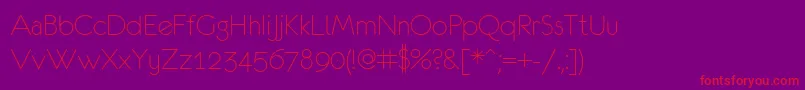 EurofurenceLight Font – Red Fonts on Purple Background