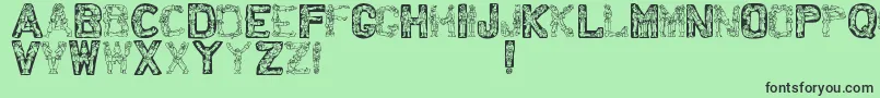 Santatime Font – Black Fonts on Green Background