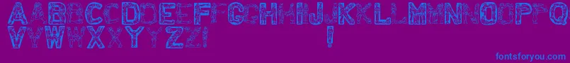 Santatime Font – Blue Fonts on Purple Background