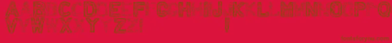 Santatime Font – Brown Fonts on Red Background