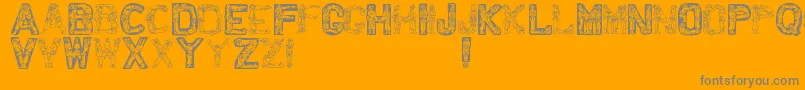 Santatime Font – Gray Fonts on Orange Background