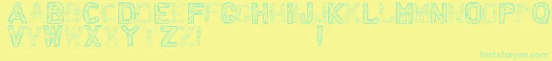 Santatime Font – Green Fonts on Yellow Background