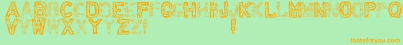 Santatime Font – Orange Fonts on Green Background