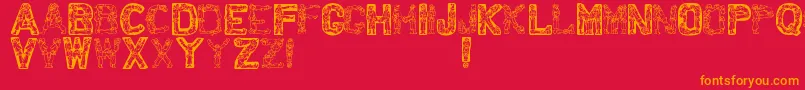 Santatime Font – Orange Fonts on Red Background