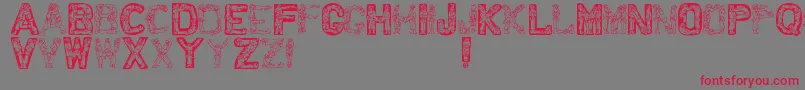 Santatime Font – Red Fonts on Gray Background
