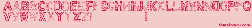 Santatime Font – Red Fonts on Pink Background