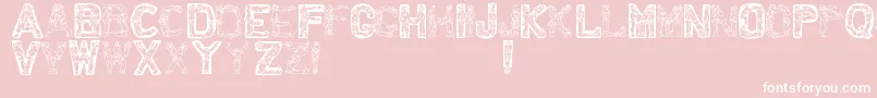 Santatime-Schriftart – Weiße Schriften auf rosa Hintergrund