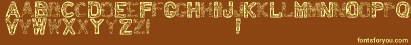 Santatime Font – Yellow Fonts on Brown Background