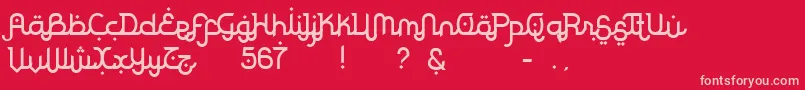 Шрифт Rodja – розовые шрифты на красном фоне