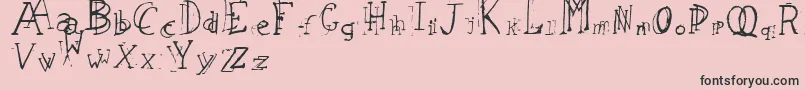 LeapingTypewriter Font – Black Fonts on Pink Background