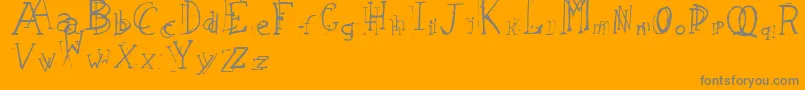 LeapingTypewriter Font – Gray Fonts on Orange Background