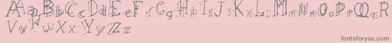 LeapingTypewriter Font – Gray Fonts on Pink Background