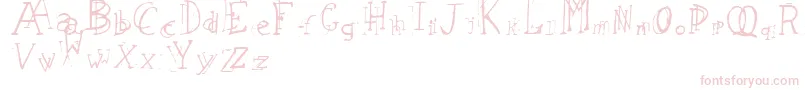 LeapingTypewriter Font – Pink Fonts on White Background
