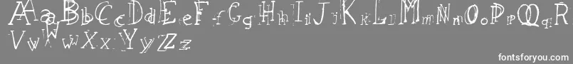 LeapingTypewriter Font – White Fonts on Gray Background