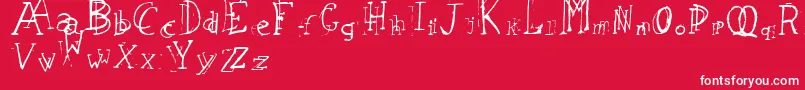 LeapingTypewriter Font – White Fonts on Red Background