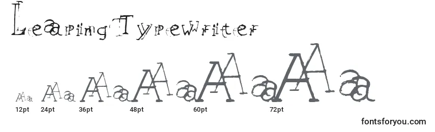 Размеры шрифта LeapingTypewriter