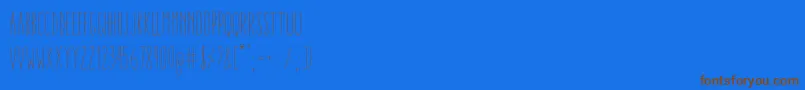 Шрифт AracneUltraCondensedLight – коричневые шрифты на синем фоне