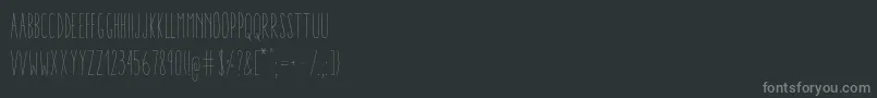 Шрифт AracneUltraCondensedLight – серые шрифты на чёрном фоне