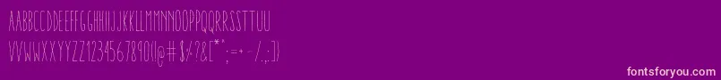 AracneUltraCondensedLight Font – Pink Fonts on Purple Background