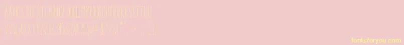 AracneUltraCondensedLight Font – Yellow Fonts on Pink Background