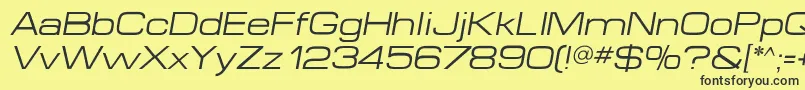 MicroextendflfItalic Font – Black Fonts on Yellow Background