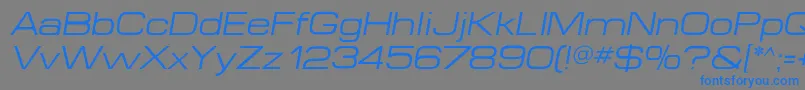 MicroextendflfItalic Font – Blue Fonts on Gray Background