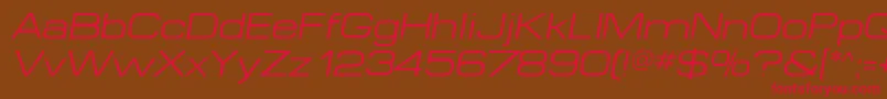 Шрифт MicroextendflfItalic – красные шрифты на коричневом фоне