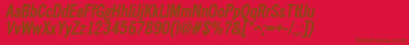 Nwcbo Font – Brown Fonts on Red Background