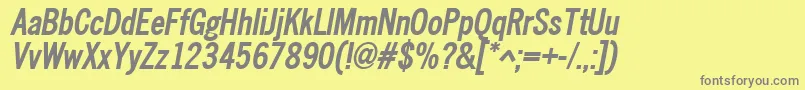 Nwcbo Font – Gray Fonts on Yellow Background