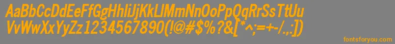 Nwcbo Font – Orange Fonts on Gray Background