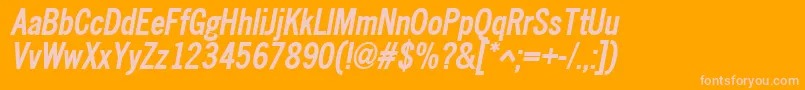 Nwcbo Font – Pink Fonts on Orange Background