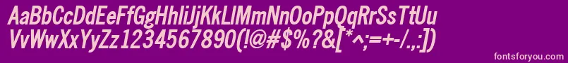 Nwcbo Font – Pink Fonts on Purple Background
