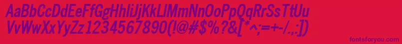 Nwcbo Font – Purple Fonts on Red Background