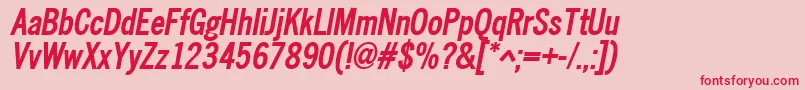 Nwcbo Font – Red Fonts on Pink Background
