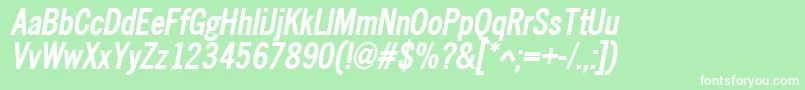 Nwcbo Font – White Fonts on Green Background