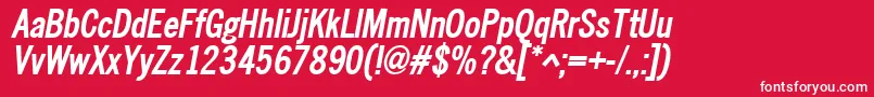 Nwcbo Font – White Fonts on Red Background