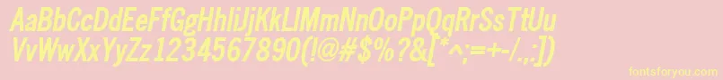 Nwcbo Font – Yellow Fonts on Pink Background