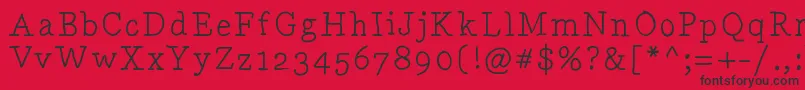 Drunkenserif Font – Black Fonts on Red Background