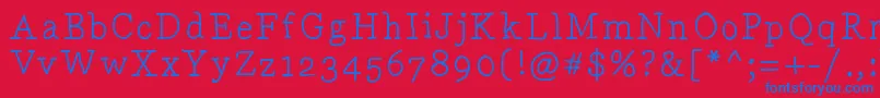 Drunkenserif Font – Blue Fonts on Red Background